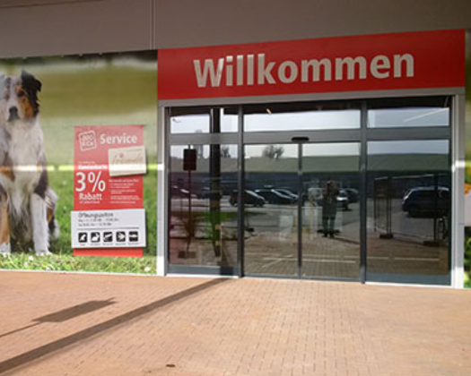 Fassade des Marktes in Sangerhausen